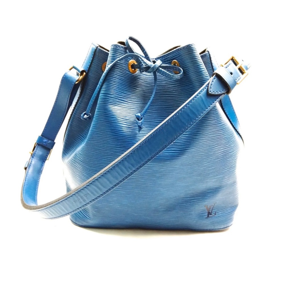 Louis Vuitton Blue Epi Leather Drawstring Shoulder Bag